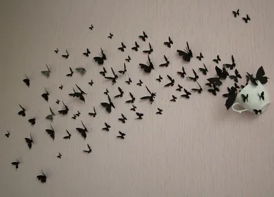 Бабочки на стену своими руками: оригинальный способ украсить ваш дом без лишних затрат