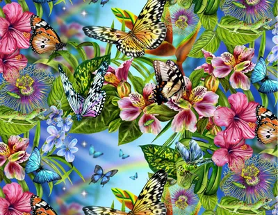 Волшебный мир маленьких крылатых созданий: изображение, сотканное из красок