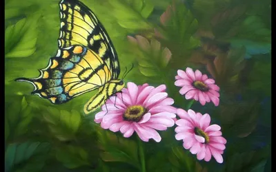 Фото бабочек с воздушным эффектом на цветах