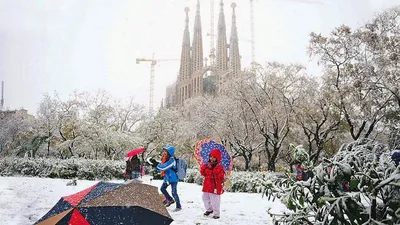 Зимние мгновения красоты: Изображения Барселоны на любой вкус