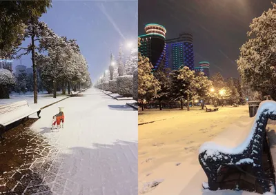 Батуми под снегом: выберите изображение в вашем предпочтенном формате