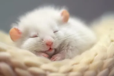 Привлекательная фотография белой крысы