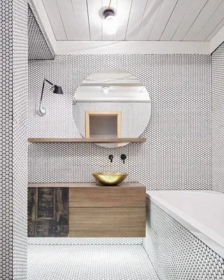 2) Фото белой мозаики в ванной: скачать в HD качестве