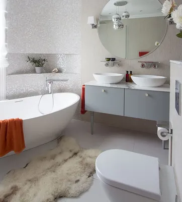 10) Белая мозаика в ванной: скачать новое изображение