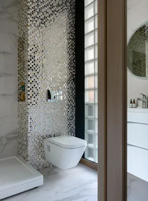 14) Новое изображение белой мозаики в ванной: скачать в хорошем качестве