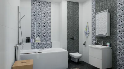 Белая мозаика в ванной: стиль и функциональность