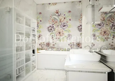 Вдохновение для ванной комнаты с белой мозаикой
