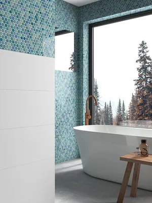 Ванная комната с белой мозаикой: создание гармоничного интерьера