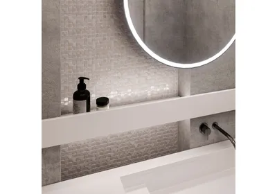 Ванная комната с белой мозаикой: создание роскошного и утонченного образа