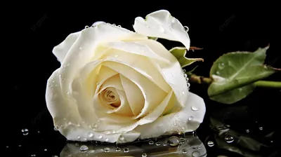Уникальная фотка белой розы на черном фоне