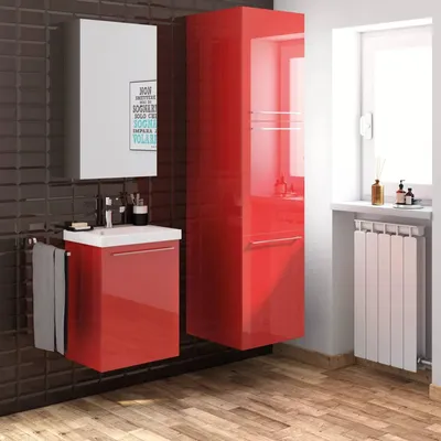 Новые фотографии бело-красной ванной комнаты для скачивания