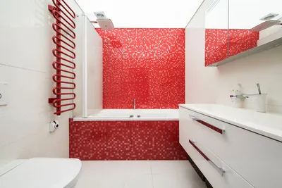 Новые изображения бело-красной ванной комнаты в HD