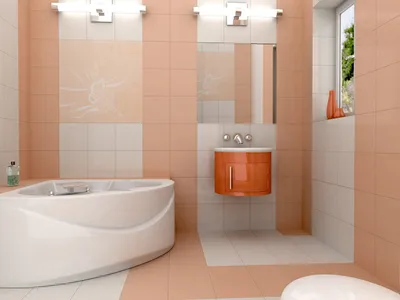 Бело-красная ванная комната: фото в 4K для скачивания