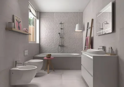 Бело-серая ванная комната: вдохновение для дизайна