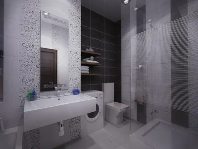 Фото ванной комнаты: бело-серые оттенки для вдохновения