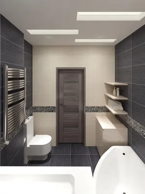 Фото ванной комнаты: бело-серая атмосфера уюта