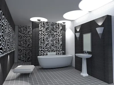 Вдохновение для ванной комнаты: бело-серая гармония