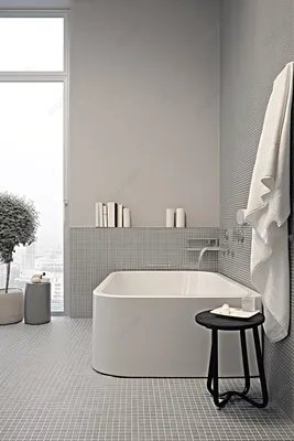 Вдохновение для создания элегантной бело-серой ванной комнаты