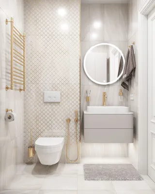 Идеи для оформления бело-серой ванной комнаты в скандинавском стиле