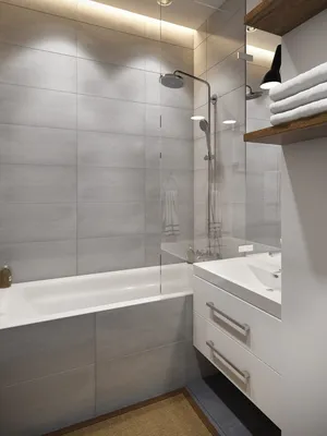Идеи для дизайна бело-серой ванной комнаты с использованием зеркал