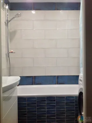 Картинки бело-синей ванной комнаты в HD качестве