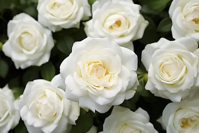 Фотография белых роз в саду: симфония красоты и нежности