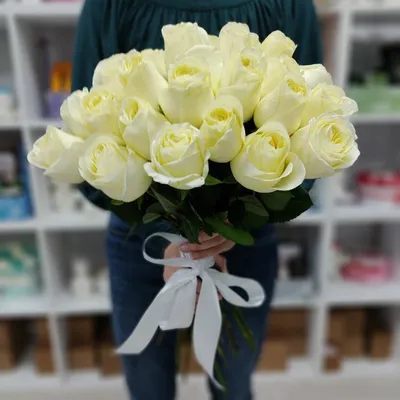 Фотка, изображение, фото - белые розы в вазе