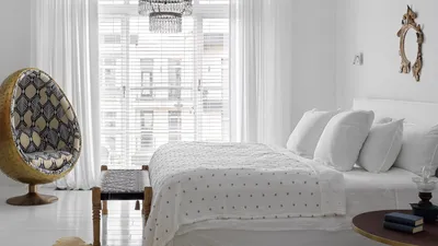 Белые спальни дизайн  фото
