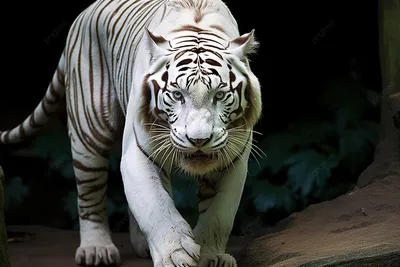 Картинка белого тигра в реалистичном формате