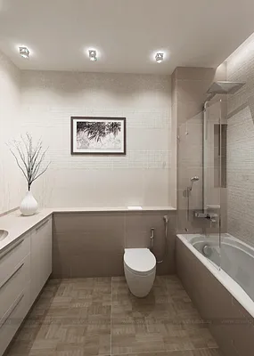 Бежевая ванна: новое фото для ванной комнаты