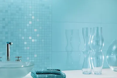 Фото бирюзовой плитки в ванной комнате в разных размерах