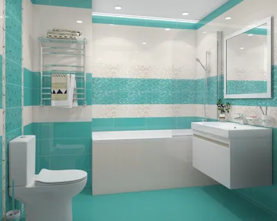 Фото бирюзовой плитки в ванной комнате в разрешении 2330x1920