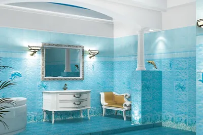 Фото бирюзовой плитки в ванной комнате в XIXXX разрешении