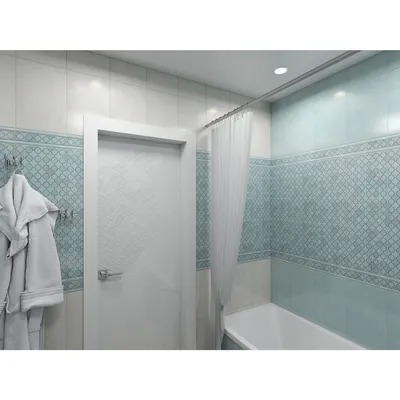 Фото ванной комнаты с бирюзовой плиткой для вдохновения