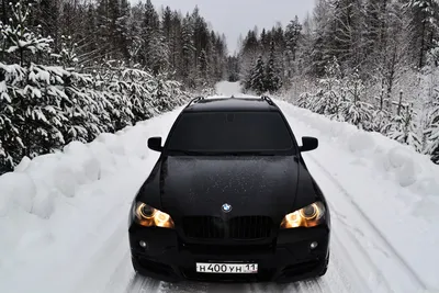 Зимние краски: Фото BMW X5 в зимнем плену