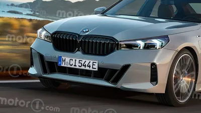 Изображения BMW 530e 2023 на воде