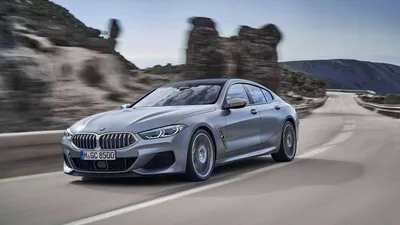 Красивые фото BMW M850i Gran Coupe 2023 с LED-фарами