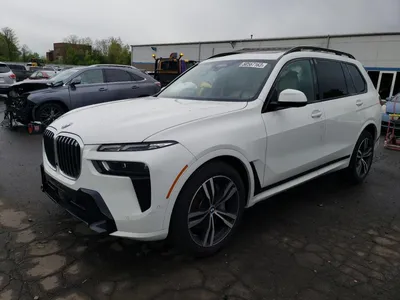 Картинка BMW X7 xDrive40i 2023 на фоне заснеженной дороги