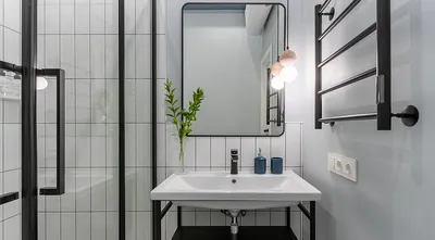 Фото ванной комнаты с большой плиткой в разных стилях