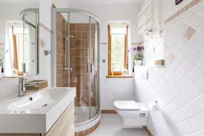 Фото ванной комнаты с большой плиткой идеального качества