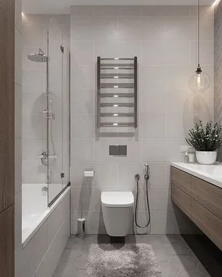 Фото ванной комнаты с большой плиткой идеального размера