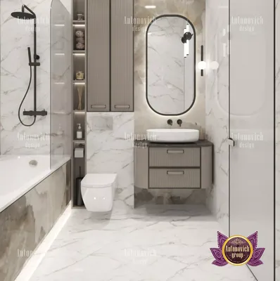 Элегантный дизайн большой ванной комнаты в фотографиях