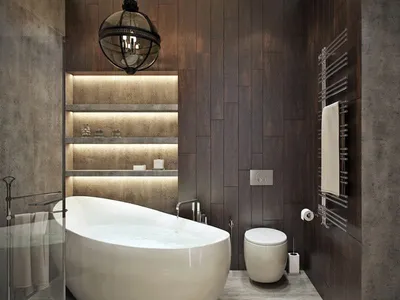 Фото ванной комнаты с использованием светодиодной подсветки