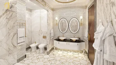 Фото больших ванных комнат с современным интерьером