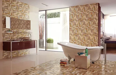 Фотографии больших ванных комнат с разными цветовыми решениями