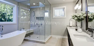 Изображения больших ванных комнат с разными типами ванн