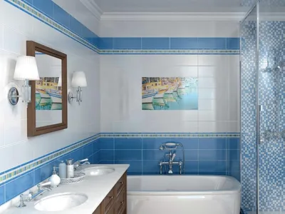 21) Красивый бордюр из мозаики для ванной: выберите размер изображения