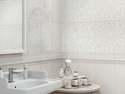 Бордюр из мозаики в ванной: фото идеи