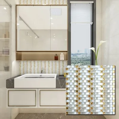 Идеи для бордюра из мозаики в ванной комнате