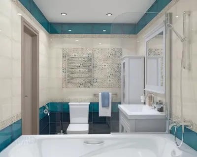 Мозаичный бордюр в ванной: создайте уют